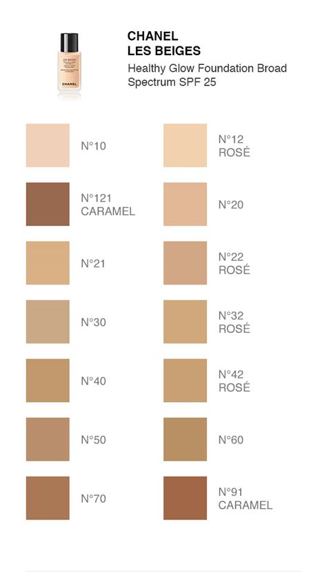 chanel 10 beige|Chanel foundation color shade chart.